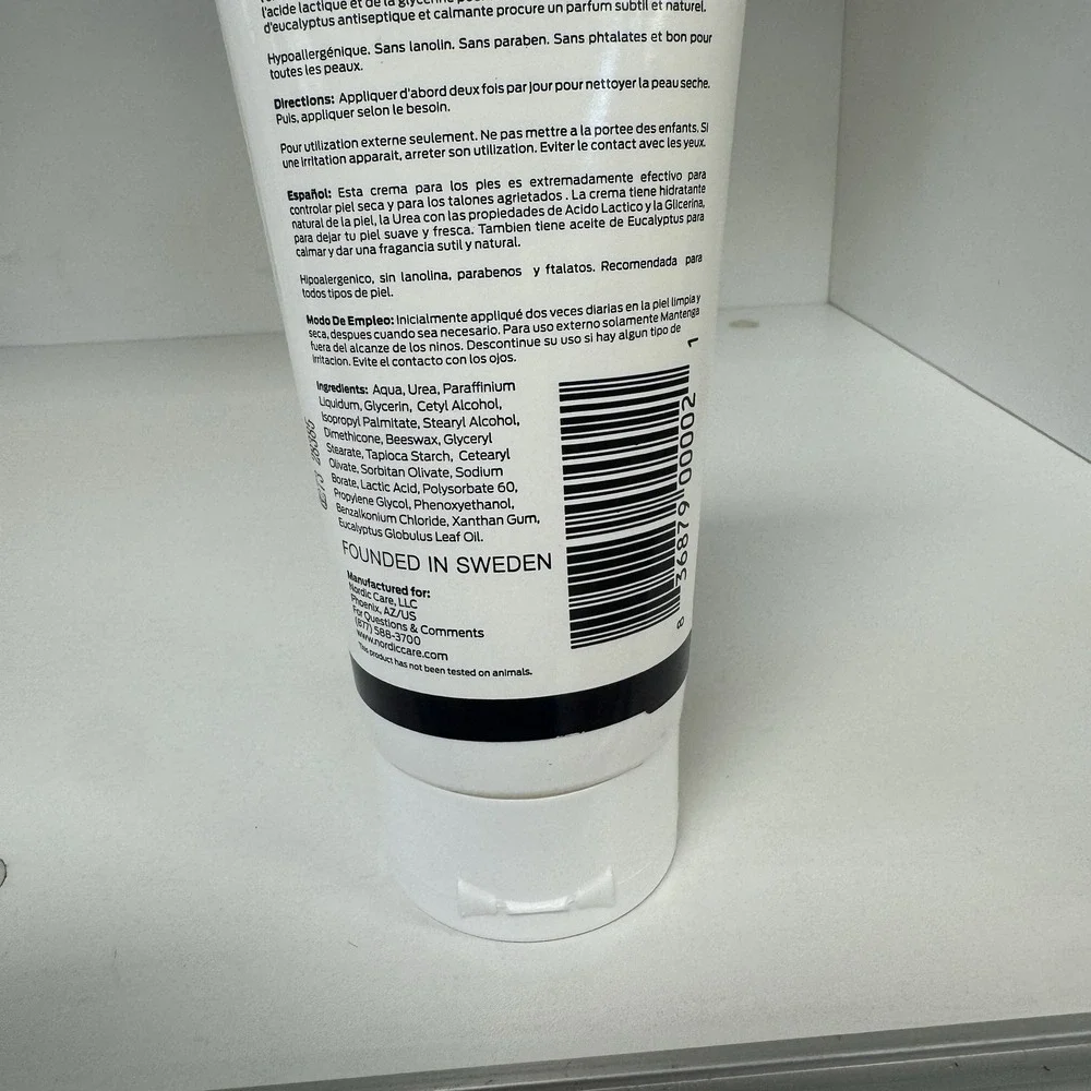 Nordic Care Foot Care Cream‎ Treatment for Dry Skin & Cracked Heels 6 oz